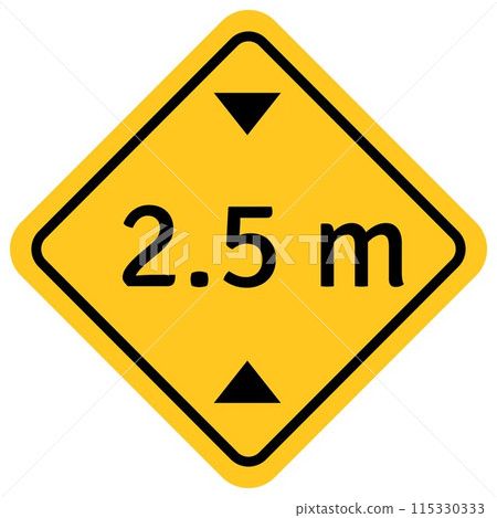 traffic sign, Cautionary beware Maximum height 115330333