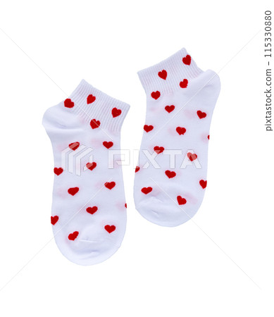 Socks with pattern on white 115330880