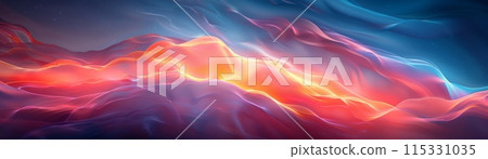 A colorful wave of light with a dark background A colorful wave of light with a dark background 115331035