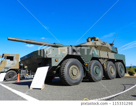 The Ground Self-Defense Force's Type 16 Mobile Combat Vehicle on display The Ground Self-Defense Force's Type 16 Mobile Combat Vehicle on display 115331298