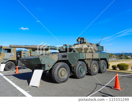 The Ground Self-Defense Force's Type 16 Mobile Combat Vehicle on display 115331299
