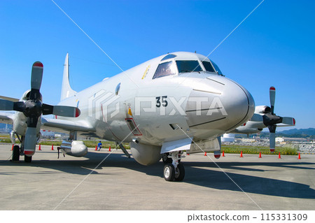 Maritime Self-Defense Force aircraft on display Maritime Self-Defense Force aircraft on display 115331309