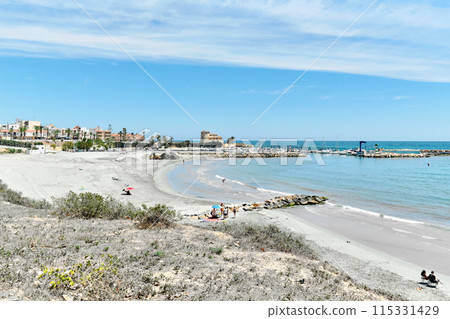 Torre de la Horadada resort town at sunny summer day 115331429