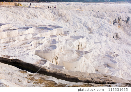 Travertine terraces at Pamukkale Travertine terraces at Pamukkale 115331635