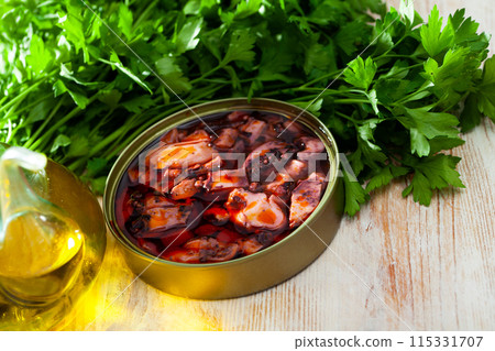 Canned giant squid tentacles 115331707