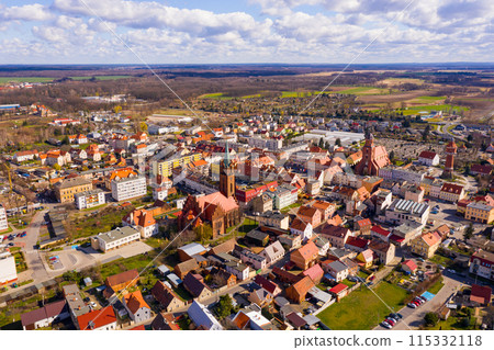 Aerial view of Polish town of Zmigrod Aerial view of Polish town of Zmigrod 115332118