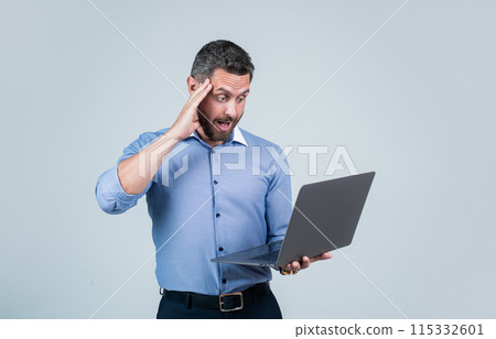 surprised business boss or lawyer with notebook, success surprised business boss or lawyer with notebook, success 115332601