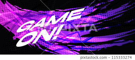 Abstract Background with Purple Gradient Brush. Grunge Sport Background for Banner or Poster Design Abstract Background with Purple Gradient Brush. Grunge Sport Background for Banner or Poster Design 115333274