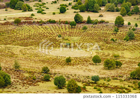 Sad Hill Cemetery, round graveyard, Burgos Spain 115333368