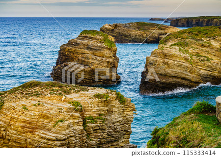 Cathedrals Beach in Galicia Spain. 115333414