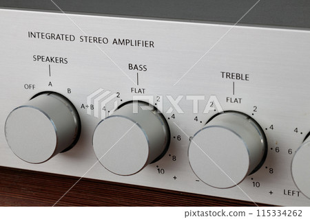 Close-Up of Amplifier Knobs 115334262
