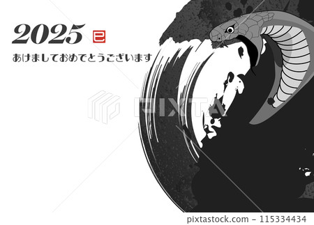 Japanese style new year card template 115334434