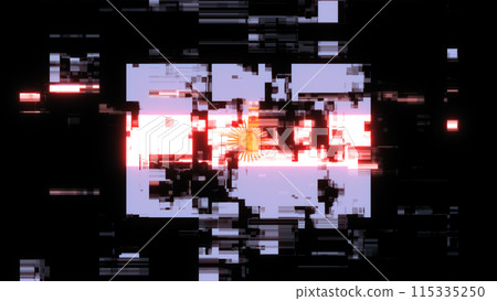 3D rendering flag Argentina with screen effects of technological glitches 3D rendering flag Argentina with screen effects of technological glitches 115335250