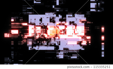 3D rendering flag Argentina with screen effects of technological glitches 3D rendering flag Argentina with screen effects of technological glitches 115335251