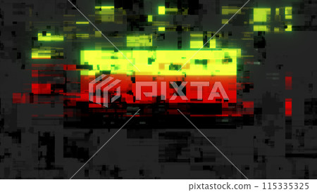 3D rendering flag Germany with screen effects of technological glitches 115335325