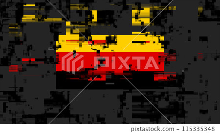 3D rendering flag Germany with screen effects of technological glitches 3D rendering flag Germany with screen effects of technological glitches 115335348