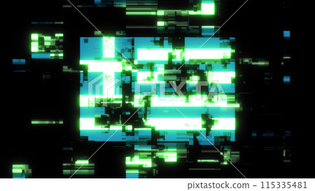 3D rendering flag Greece with screen effects of technological glitches 3D rendering flag Greece with screen effects of technological glitches 115335481