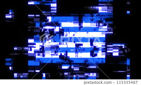 3D rendering flag Greece with screen effects of technological glitches 115335487