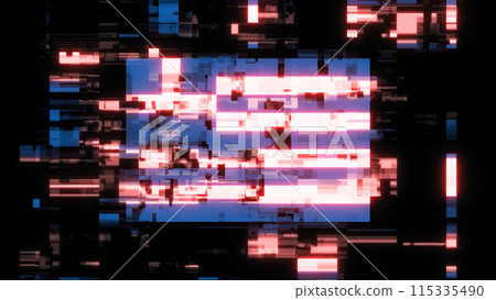 3D rendering flag Greece with screen effects of technological glitches 3D rendering flag Greece with screen effects of technological glitches 115335490