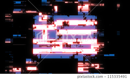 3D rendering flag Greece with screen effects of technological glitches 3D rendering flag Greece with screen effects of technological glitches 115335491