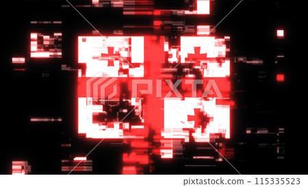 3D rendering flag Georgia with screen effects of technological glitches 3D rendering flag Georgia with screen effects of technological glitches 115335523