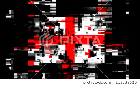 3D rendering flag Georgia with screen effects of technological glitches 115335529