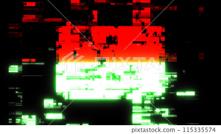 3D rendering flag Indonesia with screen effects of technological glitches 115335574