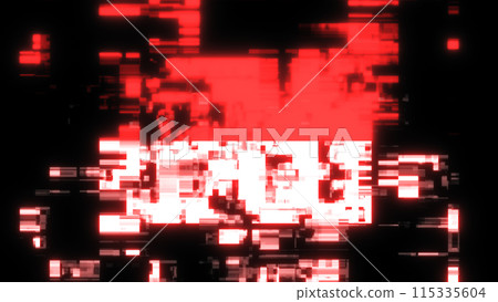 3D rendering flag Indonesia with screen effects of technological glitches 115335604