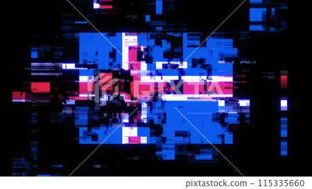 3D rendering flag Iceland with screen effects of technological glitches 3D rendering flag Iceland with screen effects of technological glitches 115335660