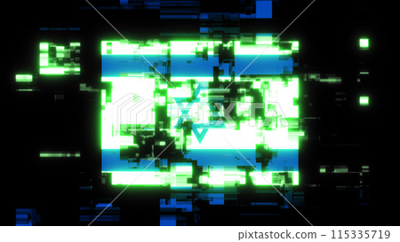 3D rendering flag Israel with screen effects of technological glitches 3D rendering flag Israel with screen effects of technological glitches 115335719