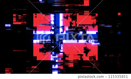 3D rendering flag Norway with screen effects of technological glitches 3D rendering flag Norway with screen effects of technological glitches 115335851