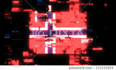 3D rendering flag Norway with screen effects of technological glitches 3D rendering flag Norway with screen effects of technological glitches 115335854