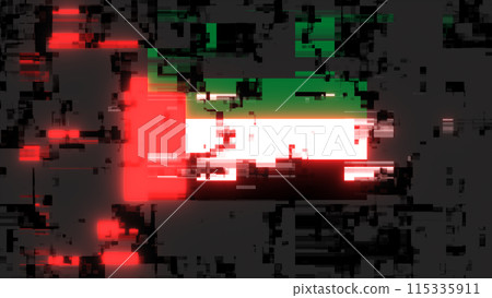 3D rendering flag UAE with screen effects of technological glitches 3D rendering flag UAE with screen effects of technological glitches 115335911