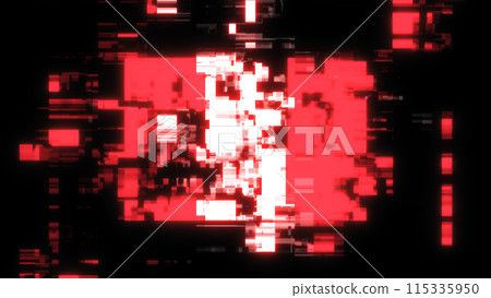 3D rendering flag Peru with screen effects of technological glitches 115335950