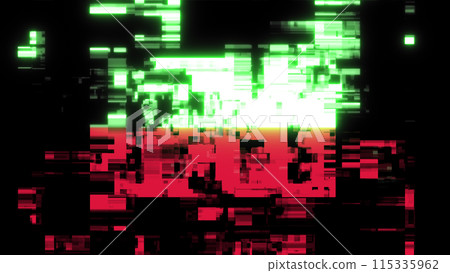 3D rendering flag Poland with screen effects of technological glitches 115335962