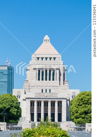 "Tokyo" blue sky and the Diet Building 115336041