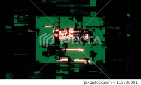 3D rendering flag Saudi Arabia with screen effects of technological glitches 3D rendering flag Saudi Arabia with screen effects of technological glitches 115336091
