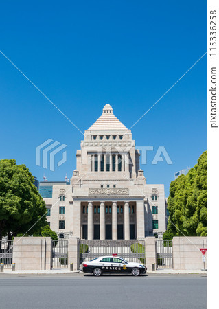 "Tokyo" blue sky and the Diet Building 115336258