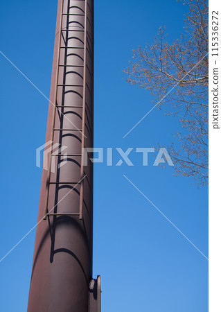 utility pole in the blue sky utility pole in the blue sky 115336272