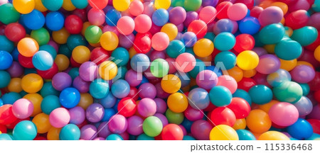 一堆五顏六色的球 115336468