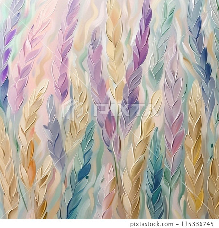 Patterns of field grasses and ears of corn and in soft pastel colors Patterns of field grasses and ears of corn and in soft pastel colors 115336745