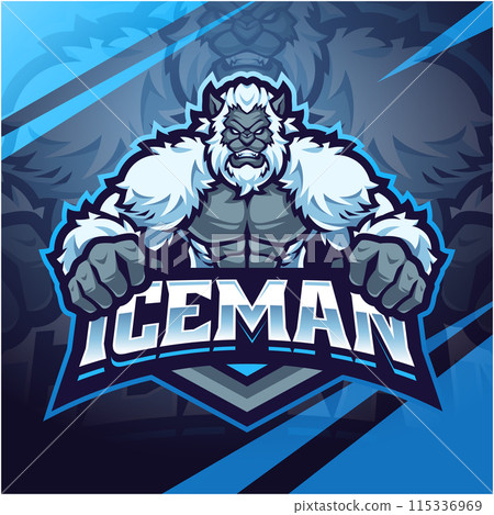 Iceman esport mascot logo design 115336969