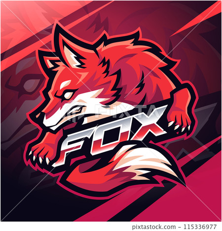 Fox esport mascot logo design 115336977
