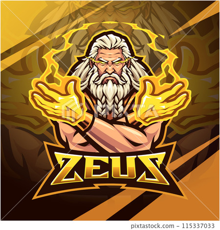 Zeus esport mascot logo design 115337033