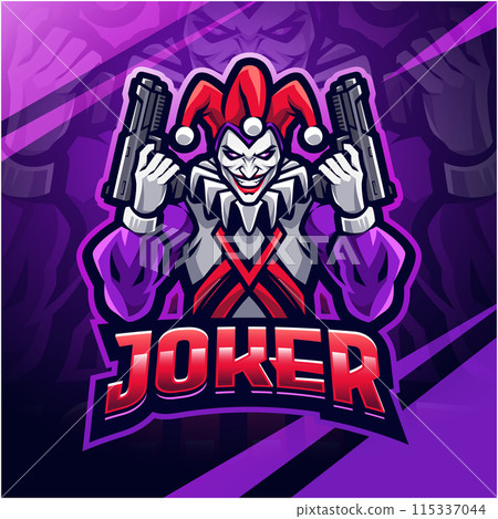 Joker esport mascot logo design 115337044
