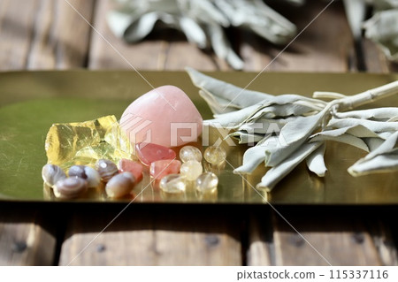 Power stones and white sage - Good luck items 115337116