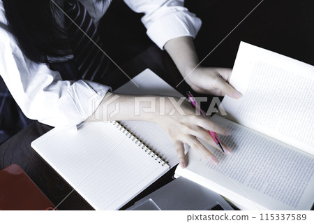 High school girl studying [parts cut] 115337589