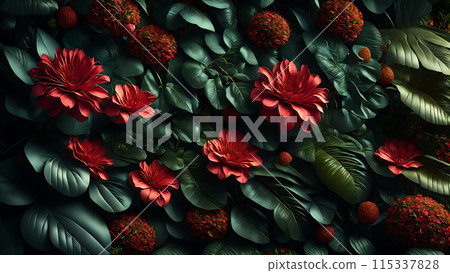 Exotic Floral Jungle background 3d wallpaper wallpaper picture Exotic Floral Jungle background 3d wallpaper wallpaper picture 115337828