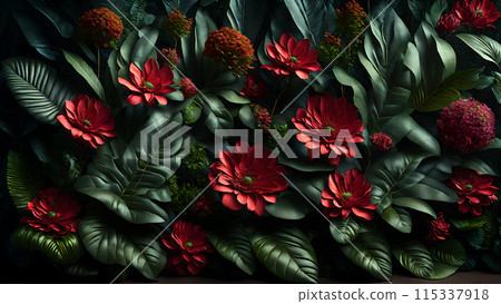 Exotic Floral Jungle background 3d wallpaper wallpaper picture 115337918
