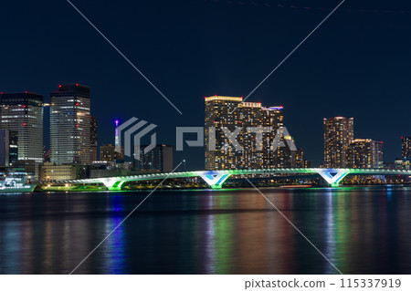 東京夜景 - 豐洲 Gururi 公園的風景 115337919
